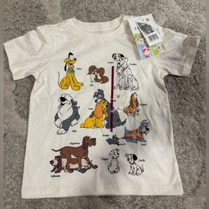 Disney Kids White Dog Character Tee..#859